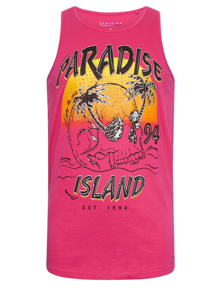 BadRhino Big & Tall Lot de 2 gilets imprimés 100% coton Lost In Paradise - Image 5 of 5