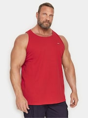 BadRhino Big & Tall Red 100% Cotton Marl Vest - Image 1 of 3