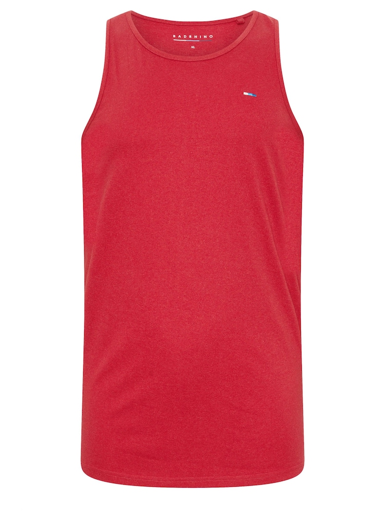 BadRhino Big & Tall Red 100% Cotton Marl Vest - Image 2 of 3