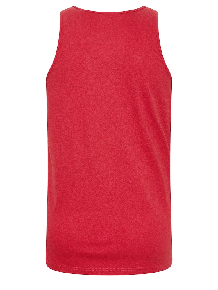 BadRhino Big & Tall Red 100% Cotton Marl Vest - Image 3 of 3