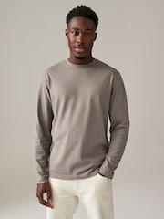Blues/Grey/Neutrals Regular Fit Regular Fit Long Sleeve 100% Cotton T-Shirts 5 Pack - Image 11 of 16