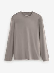 Blues/Grey/Neutrals Regular Fit Regular Fit Long Sleeve 100% Cotton T-Shirts 5 Pack - Image 4 of 16