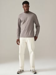 Blues/Grey/Neutrals Regular Fit Regular Fit Long Sleeve 100% Cotton T-Shirts 5 Pack - Image 8 of 16