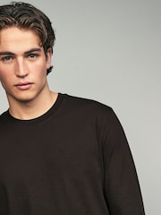 Neutral Regular Fit Regular Fit Long Sleeve 100% Cotton T-Shirts 5 Pack - Image 5 of 16