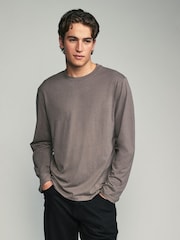 Neutral Regular Fit Regular Fit Long Sleeve 100% Cotton T-Shirts 5 Pack - Image 6 of 16