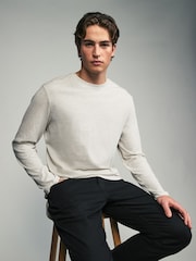 Neutral Regular Fit Regular Fit Long Sleeve 100% Cotton T-Shirts 5 Pack - Image 7 of 16