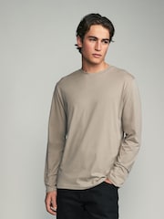 Neutral Regular Fit Regular Fit Long Sleeve 100% Cotton T-Shirts 5 Pack - Image 9 of 16