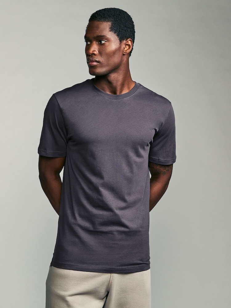 Blues/Purple/Pink/Neutrals Slim Fit Essential Cotton T-Shirts 6 Pack - Image 5 of 17