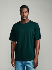 White/Black/Blue/Green/Purple/Yellow Regular Fit Essential Cotton T-Shirts 6 Pack - Image 4 of 18