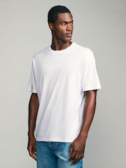 White/Black/Blue/Green/Purple/Yellow Regular Fit Essential Cotton T-Shirts 6 Pack - Image 6 of 18