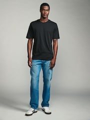 White/Black/Blue/Green/Purple/Yellow Regular Fit Essential Cotton T-Shirts 6 Pack - Image 9 of 18