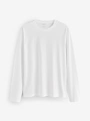 Black/White/Grey/Blue Slim Fit Regular Fit Long Sleeve 100% Cotton T-Shirts 5 Pack - Image 14 of 16