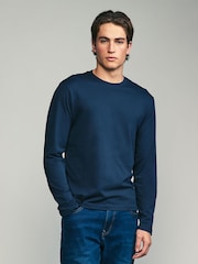 Black/White/Grey/Blue Slim Fit Regular Fit Long Sleeve 100% Cotton T-Shirts 5 Pack - Image 5 of 16