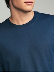 Black/White/Grey/Blue Slim Fit Regular Fit Long Sleeve 100% Cotton T-Shirts 5 Pack - Image 9 of 16