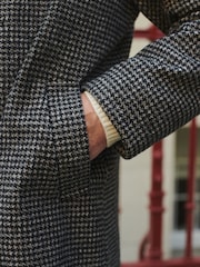 Grey Check Car Coat with Wool - Image 5 of 5
