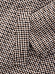 Brown Check Car Coat with Wool - Image 10 of 10