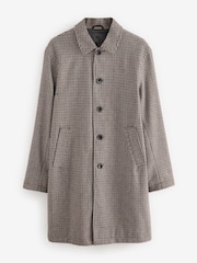 Brown Check Car Coat with Wool - Image 6 of 10