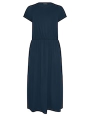 Evans Blaues Kleid mit Taschen aus Jersey-Krepp-Gewebe - Bild 4 von 4