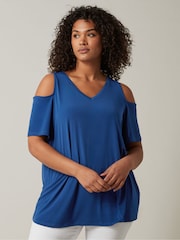 Blau - Evans Schulterfreies Top, Schwarz - Bild 1 von 4