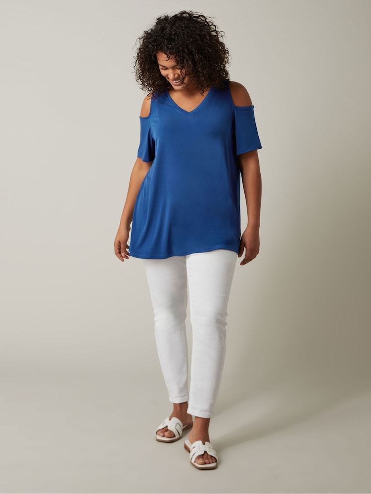 Blau - Evans Schulterfreies Top, Schwarz - Bild 2 von 4 Blau - Evans Schulterfreies Top, Schwarz - Bild 2 von 4