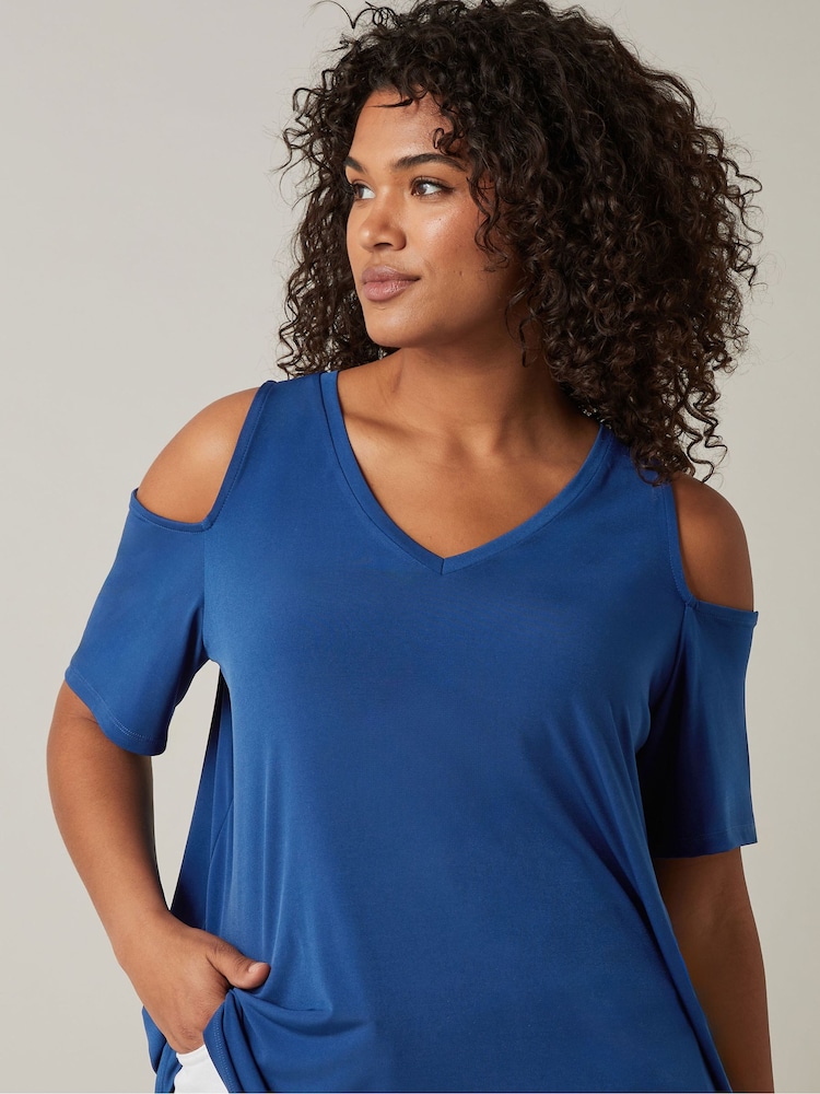 Blau - Evans Schulterfreies Top, Schwarz - Bild 4 von 4 Blau - Evans Schulterfreies Top, Schwarz - Bild 4 von 4