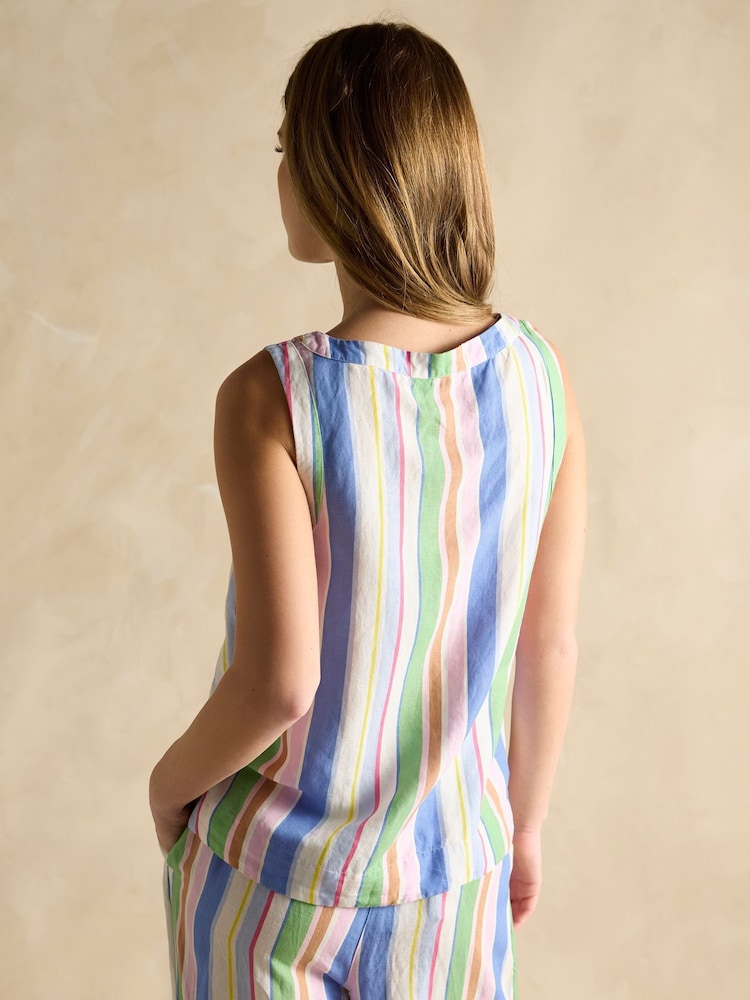 Joules Cove Multi Stripe Sleeveless Top - Image 4 of 9