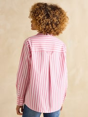 Rayas en rosa y blanco - Camisa larga y holgada Amilla de Joules - Imagen 2 de 7