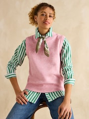 Joules Amilla Green & White Stripe Longline Relaxed Fit Shirt - Image 4 of 7