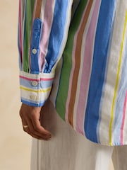 Joules Maeva Stripe Relaxed Fit 100% Linen Shirt - Image 4 of 7
