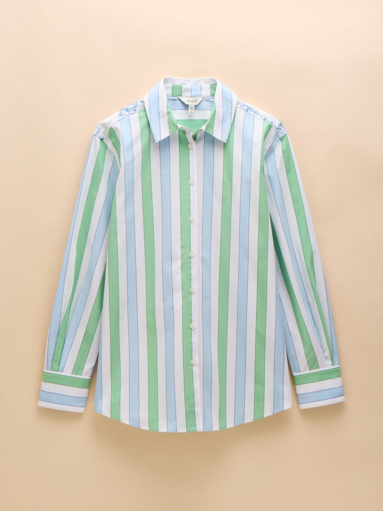 Rayas en azul y verde - Camisa larga y holgada Amilla de Joules - Imagen 11 de 11