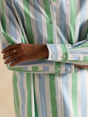 Rayas en azul y verde - Camisa larga y holgada Amilla de Joules - Imagen 9 de 11