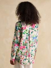 Floral multicolor - Joules Maeva Relaxed Fit 100% Linen Shirt - Imagen 2 de 7