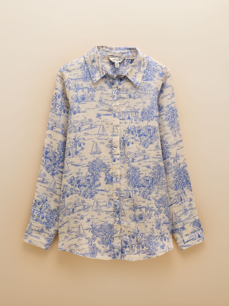 Toile de Jouy in Blau/Weiß - Joules – Maeva – Relaxed-Fit-Hemd aus 100 % Leinen - Bild 9 von 9 Toile de Jouy in Blau/Weiß - Joules – Maeva – Relaxed-Fit-Hemd aus 100 % Leinen - Bild 9 von 9