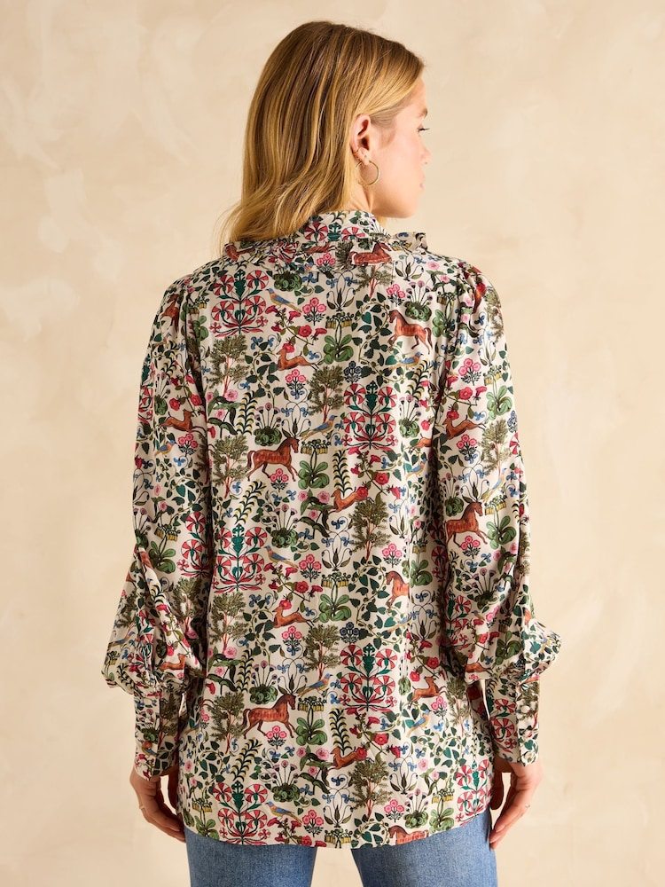Joules Harper Multi Tie Neck Blouse - Image 2 of 7
