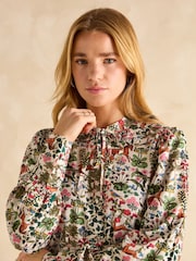 Joules Harper Multi Tie Neck Blouse - Image 4 of 7
