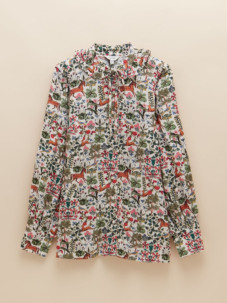 Joules Harper Multi Tie Neck Blouse - Image 7 of 7