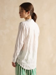 Joules Selene White 100% Linen Shirt - Image 2 of 6