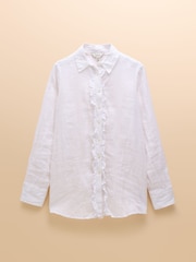 Joules Selene White 100% Linen Shirt - Image 6 of 6