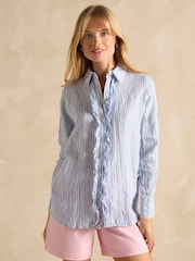 Raya azul - Camisa 100% lino Selene de Joules - Imagen 1 de 7