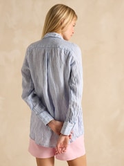 Raya azul - Camisa 100% lino Selene de Joules - Imagen 2 de 7