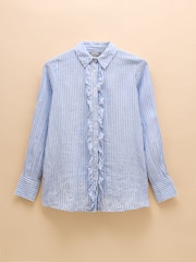 Raya azul - Camisa 100% lino Selene de Joules - Imagen 7 de 7