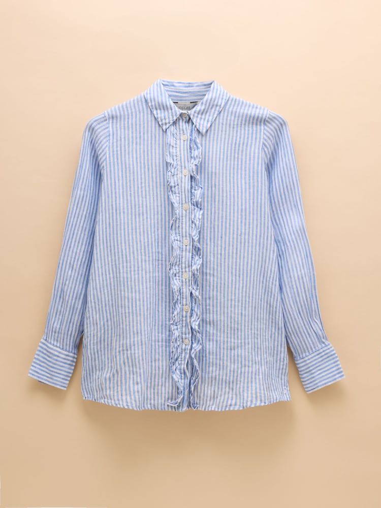 Raya azul - Camisa 100% lino Selene de Joules - Imagen 7 de 7
