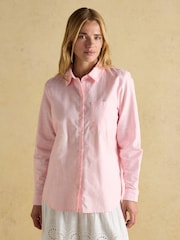 Joules Ida Pink/White Cotton Shirt - Image 1 of 10