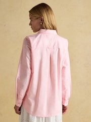 Joules Ida Pink/White Cotton Shirt - Image 2 of 10