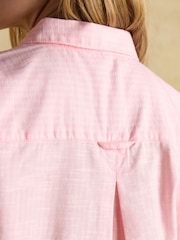 Joules Ida Pink/White Cotton Shirt - Image 8 of 10