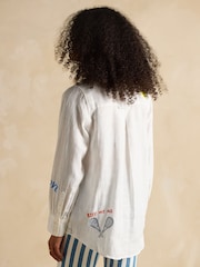 Joules Set Match White 100% Linen Shirt - Image 2 of 9