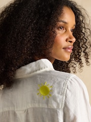 Joules Set Match White 100% Linen Shirt - Image 5 of 9