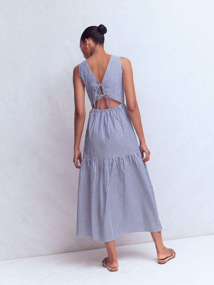 Boden Blue Sleeveless Poplin Dress - Image 2 of 7 Boden Blue Sleeveless Poplin Dress - Image 2 of 7