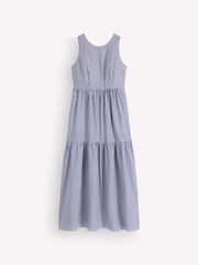 Boden Blue Sleeveless Poplin Dress - Image 7 of 7