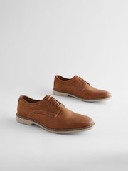 Tan Brown Smart Casual Derby Shoes - Image 1 of 6